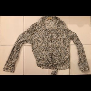 Love Notes floral long sleeve button down